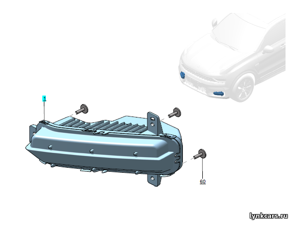 Противотуманная LED фара левая Lynk&Co 05 | 01