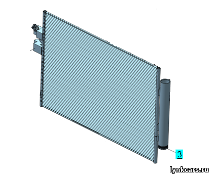 Радиатор кондиционера автомобиля Lynk&Co 08 EM-P