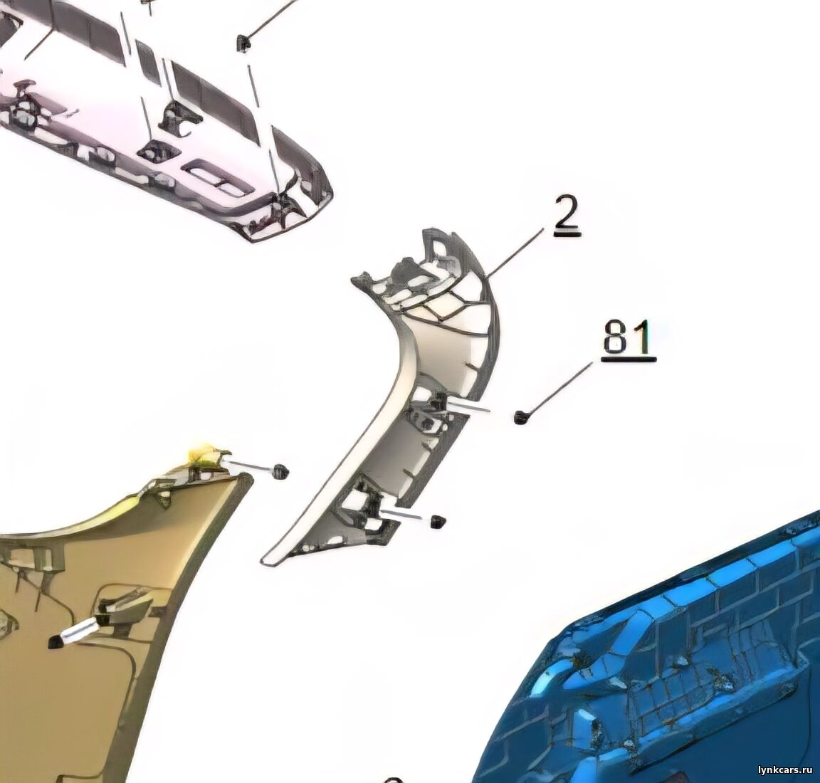 Боковая обшивка двери багажника (правая) автомобиля Lynk&Co 08 EM-P