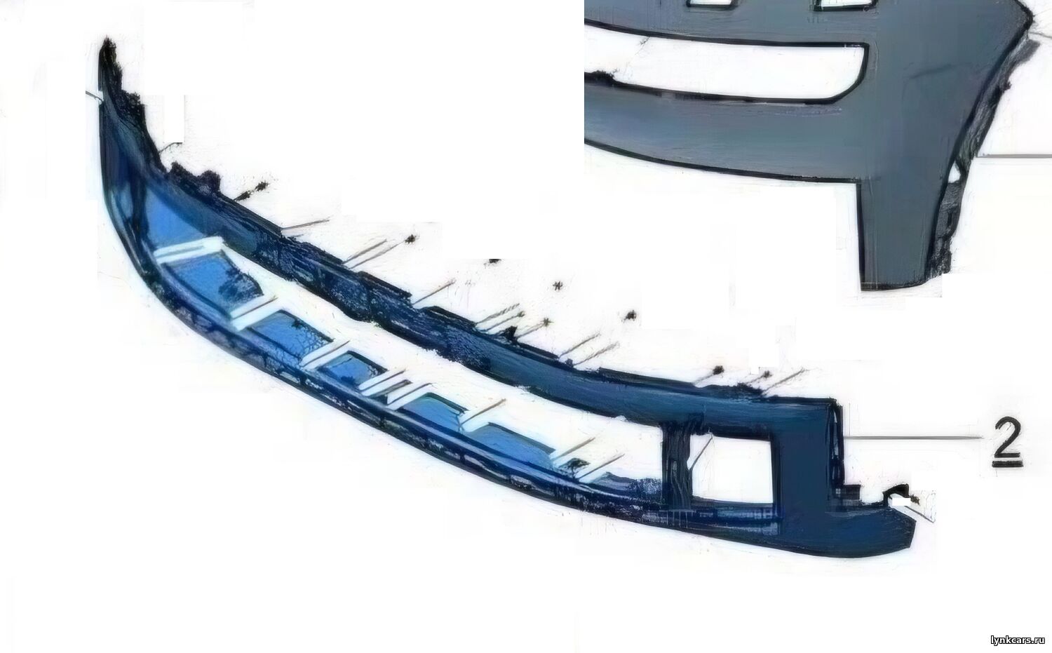 Средняя часть переднего бампера Lynk&Co 900