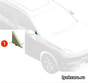 Наружная декоративная панель передней стойки Lynk & Co 08 EM-P (правая)