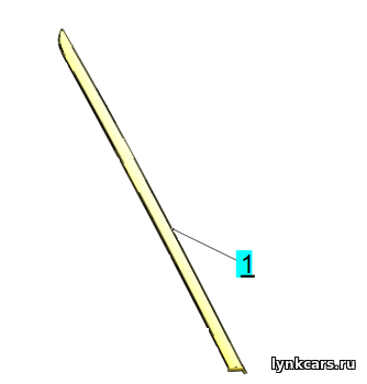 Воздухоотводная планка правая (передняя стока) Lynk & Co 09 EM-P